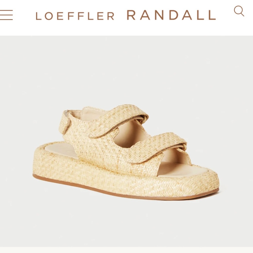 Blaise natural raffia platform sandal